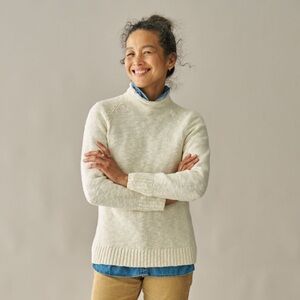 L.L. Bean Cream Turtleneck Sweater
